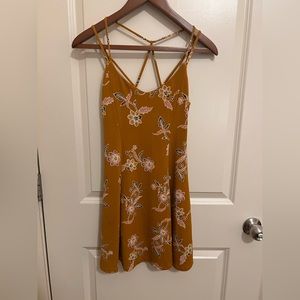 Aeropostale EUC XS fall mustard yellow dress